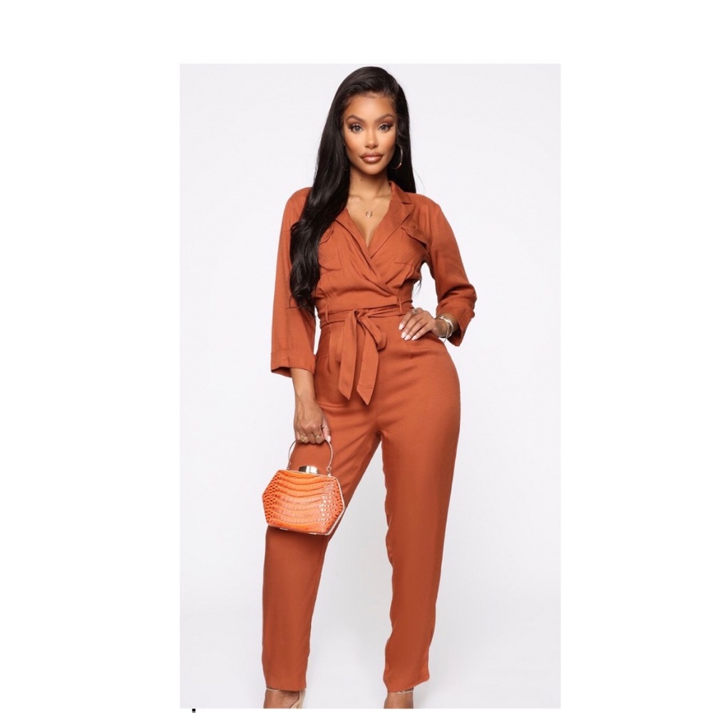 Fashion Nova Start To Finish Cargo Jumpsuit